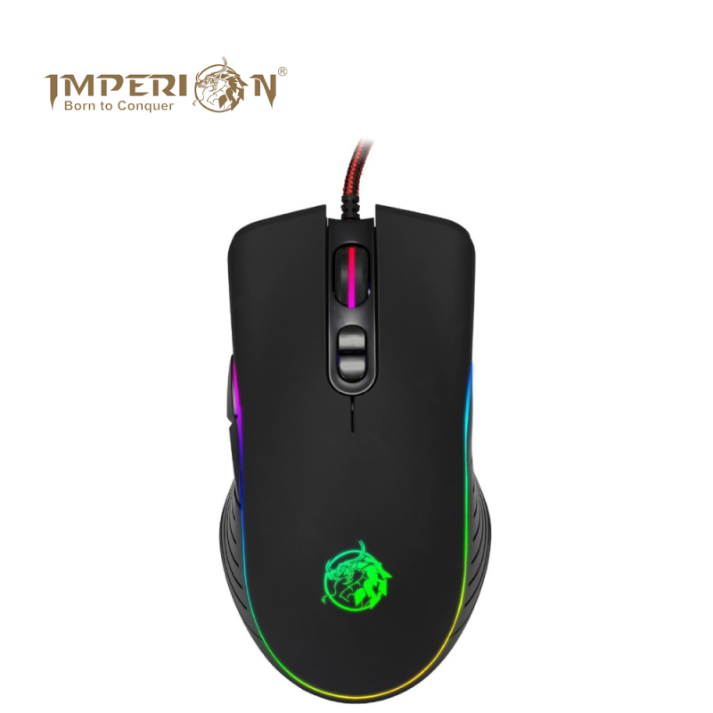 Imperion M320 Warship 7 Buttons 6400dpi RGB Backlit Color Wired Gaming Mouse