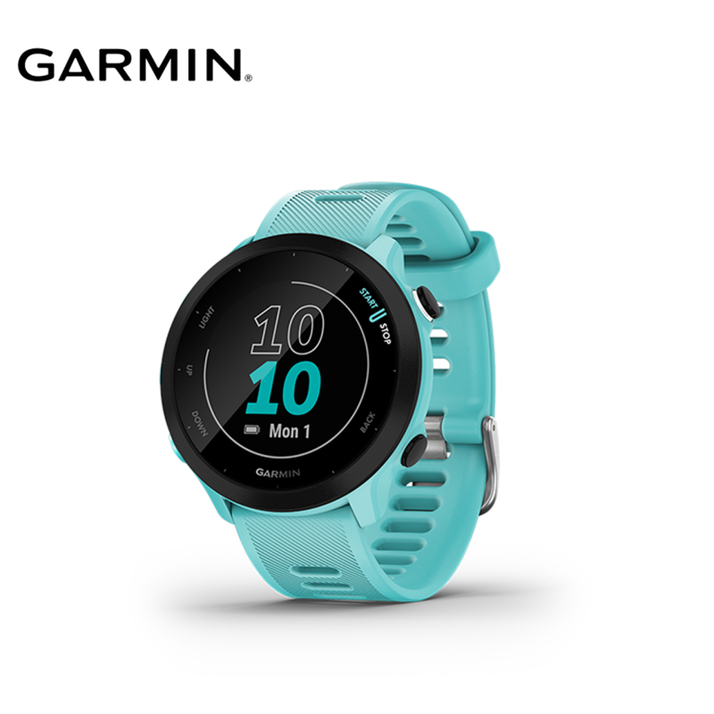 Garmin Forerunner 55 Smartwatch (Black, Aqua)
