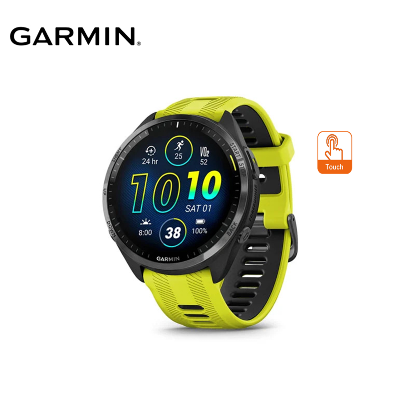 Garmin Forerunner 965 Touch Advanced GPS Triathlon Watch (Black, Yellow)