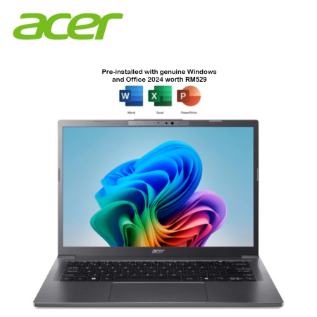Acer Aspire 14 AI A14-52M-51NE 14" WUXGA Laptop Steel Grey ( CU5-226V, 16GB, 512GB SSD, Intel, W11, HS+M365 )