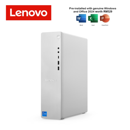 Lenovo IdeaCentre Tower 08IRH9 90XW005KMI Desktop PC Cloud Grey ( i7-13620H, 8GB, 512GB SSD, Intel, W11, HS+M365 )