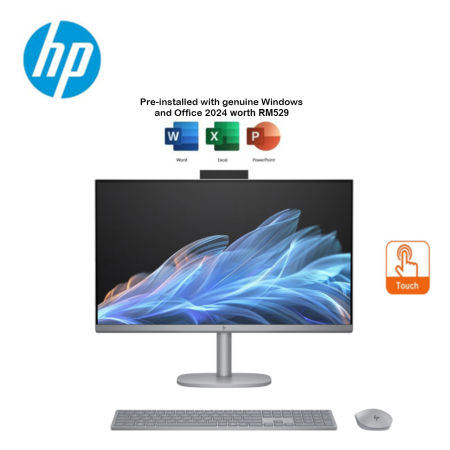 HP OmniStudio X 27-cs0016D 27" FHD Touch All-in-One Desktop PC Meteor Silver ( CU5-125H, 16GB, 1TB SSD, Intel, W11, H&S+M365 )