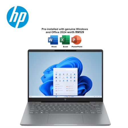 HP OmniBook 7 AI 14-fr0007TU 14" 2K Laptop Meteor Silver (CU5-225U, 16GB, 512GB SSD, Intel, W11, HS+M365)