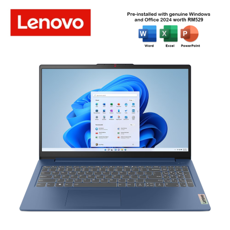 Lenovo IdeaPad Slim 3 15AMN8 82XQ00XQMJ 15.6'' FHD Laptop Abyss Blue ( Ryzen 5 7520U, 16GB, 512GB SSD, ATI, W11, HS+M365 )