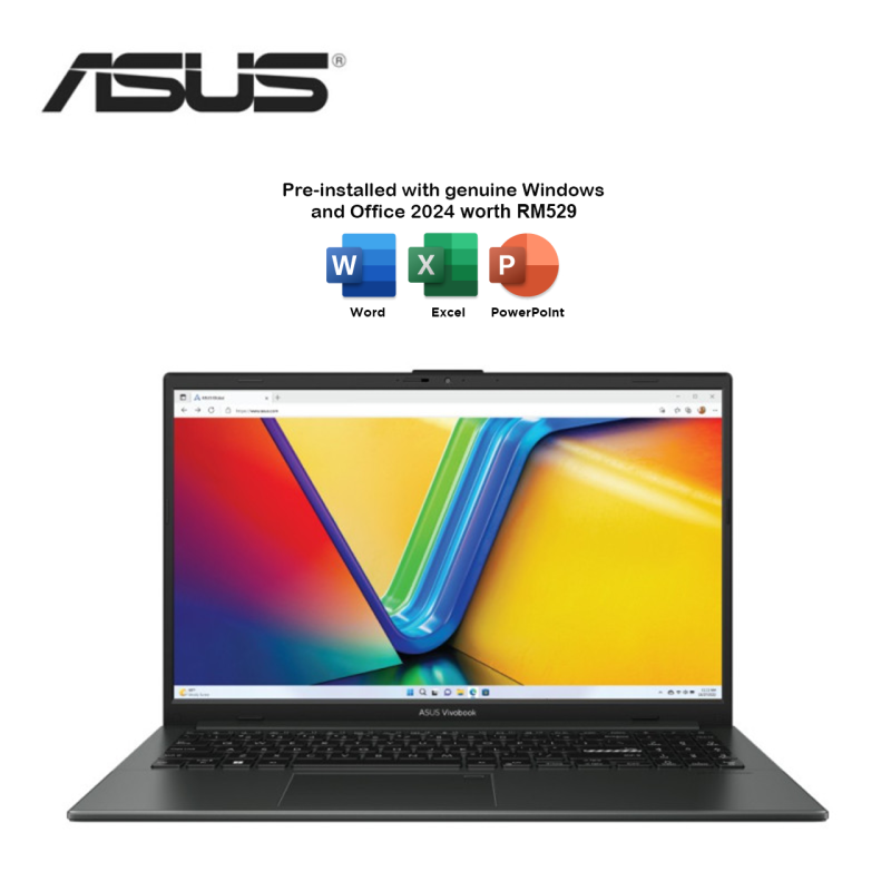 Asus VivoBook Go 15 E1504F-ABQ471WMS 15.6'' FHD Laptop Mixed Black ( Ryzen 5 7520U, 16GB, 512GB SSD, ATI, W11, HS+M365 )