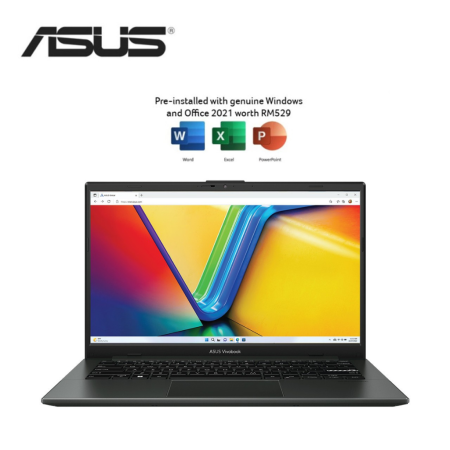 Asus VivoBook Go 14 E1404F-AEB870WS 14'' FHD Laptop Mixed Black ( Ryzen 3 7320U, 8GB, 512GB SSD, ATI, W11, HS+M365 )