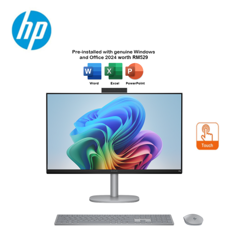 HP OmniStudio X NGAI 27-cs1008D 27" FHD Touch All-in-One Desktop PC ( CU7-256V, 16GB, 1TB SSD, Intel Arc, W11, H&S+M365 )