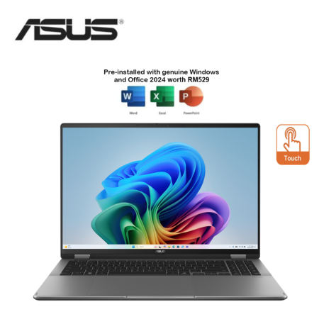 Asus Vivobook 16 Flip TP3607S-ASI246WS 16'' WUXGA OLED Laptop Matte Gray ( CU7-258V, 32GB, 512B, Intel Arc, W11, HS+M365 )