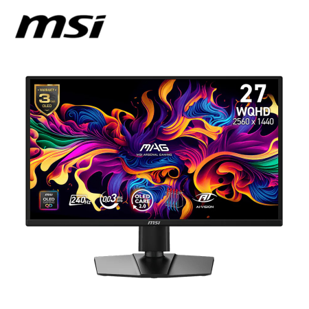 MSI MAG 272QP QD-OLED X24 27" WQHD 240Hz Gaming Monitor ( DP, HDMI, Type-C, 3 Yrs Warranty )