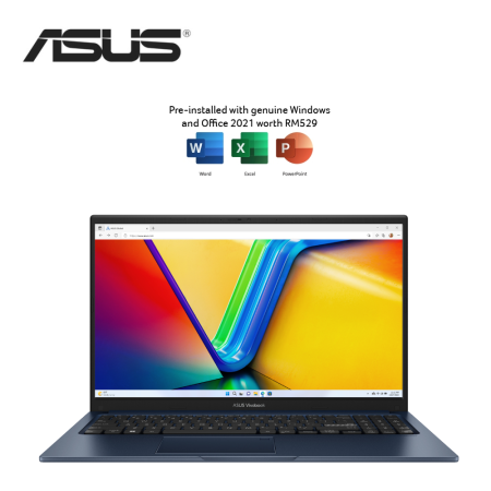Asus Vivobook 15 A1504V-ABQ268WS/ A1504V-ABQ269WS/ A1504V-ABQ270WS 15.6'' FHD Laptop (C5-120U, 16GB, 512GB, Intel, W11, HS+M365)