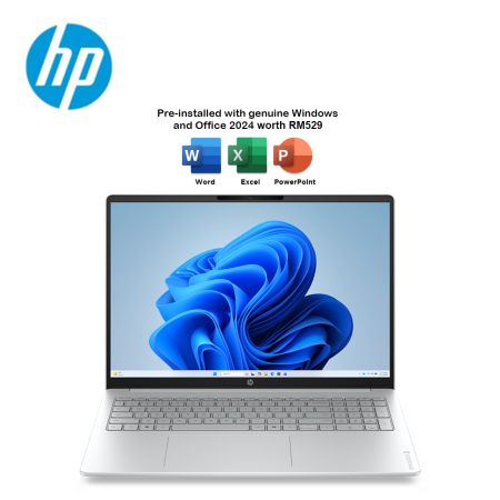 HP OmniBook 3 NGAI 16-bv0023AU 16" 2K Laptop Glacier Silver ( AI 5 430, 16GB, 512GB SSD, ATI, W11, HS+M365 )