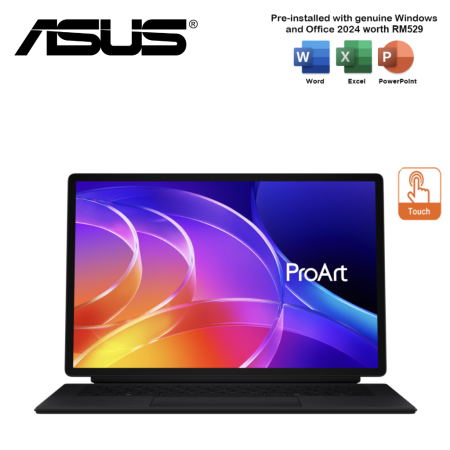Asus ProArt PZ14 OLED HT7407N-ASN079WS 14.3" 3K Touch Laptop ( SD X2 E88100, 32GB, 512GB SSD, Qualcomm, W11, HS+M365 )