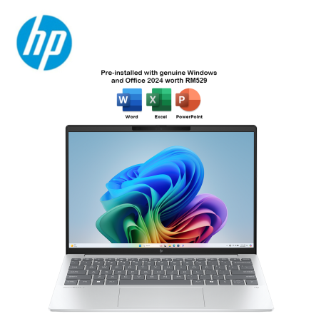 HP OmniBook 7 AeroNGAI 13-bg1104AU 13.3" 2K Laptop Glacier Silver ( AI 5 340, 16GB, 512GB SSD, ATI, W11, HS+M365 )