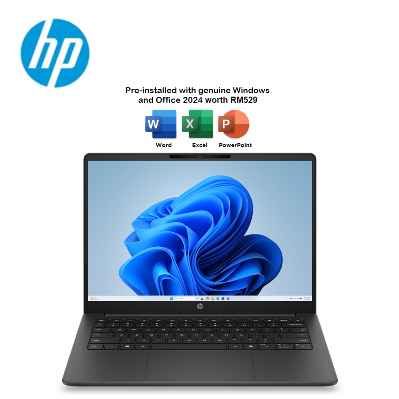 HP OmniBook 3 14-hy0059AU 14" 2K Laptop Mica Silver ( R5-40, 8GB, 512GB SSD, ATI, W11, HS+M365 )