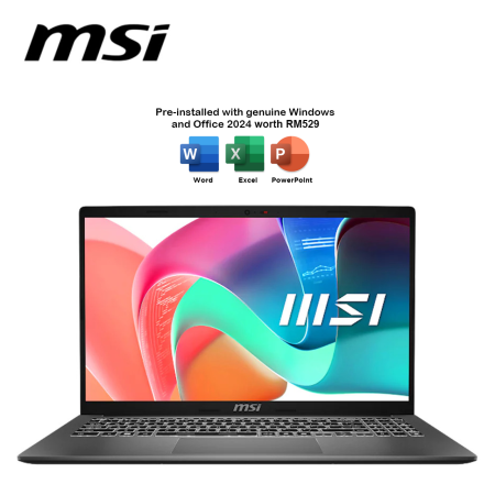 MSI Modern 14 F1MG-830 14" FHD Laptop Platinum Gray ( C5-120U, 16GB, 512GB SSD, Intel, W11, H&S )