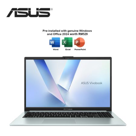 Asus VivoBook Go 15 E1504F-ABQ080WSP/ E1504F-ABQ081WSP/ E1504F-ABQ082WSP 15.6'' FHD Laptop (R5 40, 8GB, 512GB, W11, HS+M365)