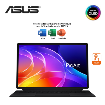 Asus ProArt PZ14 HT7407N-ASN078WSP 14" 3K OLED Touch Laptop ( SD X2 E88100, 16GB, 512GB SSD, Qualcomm, W11, HS+M365 )