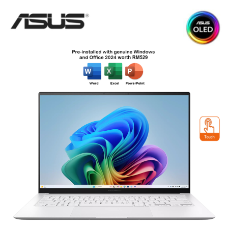 Asus Zenbook S14 UX5406A-ASU449WSP/UX5406A-ASU450WSP 14" 3K OLED Touch Laptop ( CU7-355, 16GB, 1TB SSD, Intel, W11, HS+M365 )