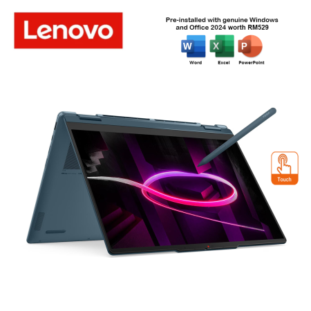 Lenovo Yoga 7 14AGP11 83TD007JMJ 14" WUXGA OLED Touch 2-in-1 Laptop Tidal Teal (AI 7 445, 16GB, 512GB SSD, ATI, W11, HS+M365 )