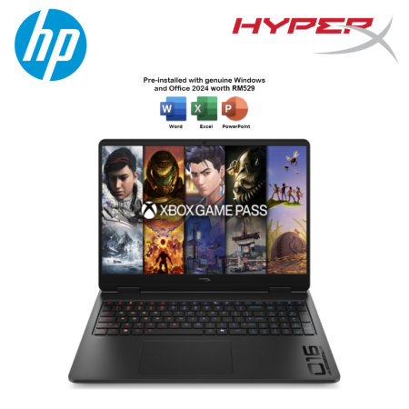HP HyperX OMEN 16-ap1002AX 16'' 2.5K 240Hz Gaming Laptop ( R7 8745HX, 16GB, 512GB SSD, RTX5060 8GB, W11, HS+M365 )
