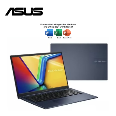 ASUS Vivobook 15 A1504M-ABQ136WSP/A1504M-ABQ137WSP 15.6" FHD Laptop (C3-304, 8GB, 512GB SSD, Intel, W11, HS+M365)