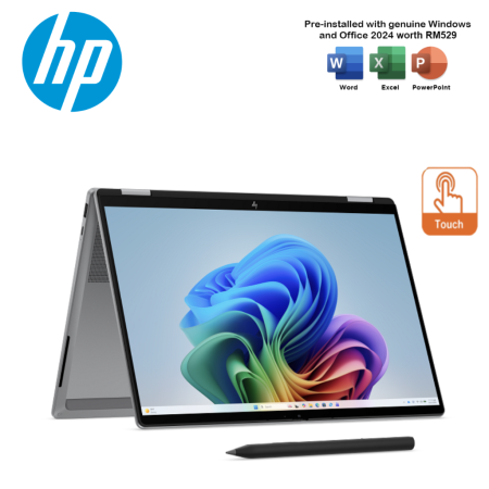 HP OmniBook X Flip 14-KB0087TU / 14-KB0088TU 14" 2K 2-in-1 Laptop ( CU7 355, 16GB, 512GB SSD, Intel, W11, HS+M365 )