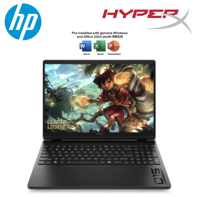 HP HyperX OMEN 15-gb0130AX 15.3'' 2.5K 180Hz Gaming Laptop ( R9 8940HX, 16GB, 1TB, RTX5070 8GB, W11, HS+M365 )