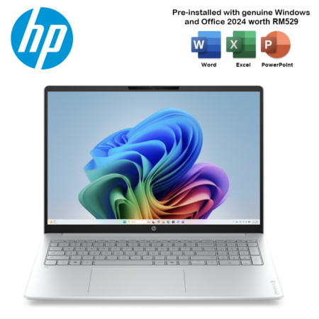 HP OmniBook 3 16-bz0037QU 16" 2K IPS AI Laptop ( SX X1-26-100,16GB, 512GB SSD, Qualcomm, W11, HS+M365 )
