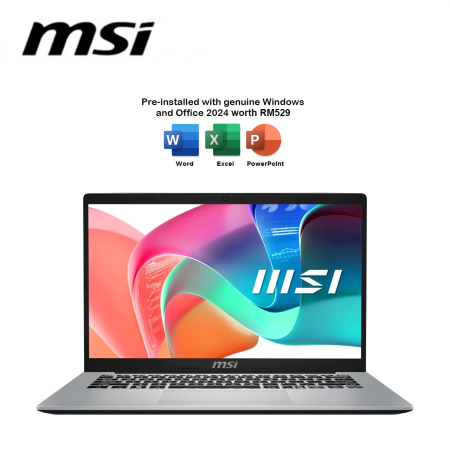 MSI Modern 14 F13MG-881 14" FHD Laptop Urban Silver ( i5-1334U, 16GB, 512GB SSD, Intel, W11, H&S )