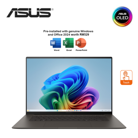 Asus Zenbook S16 UM5606G-ASR496WSP / UM5606G-ASR497WSP 16” 3K OLED Laptop ( AI 9 465, 32GB, 512GB SSD, ATI, W11, HS+M365 )