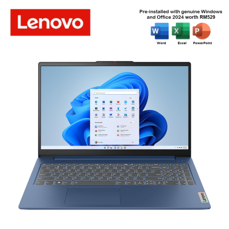 Lenovo IdeaPad Slim 3 15AMN8 82XQ01X0MJ/82XQ01X1MJ 15.6" FHD Laptop (R3-7320U, 8GB, 512GB SSD, ATI, W11, HS+M365)