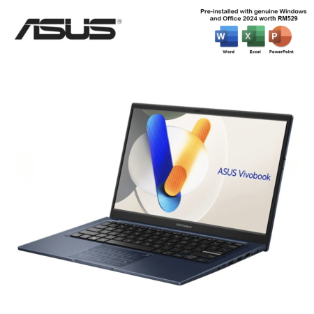 ASUS Vivobook 14 A1404V-AEB107WS / A1404V-AEB108WS / A1404V-AEB109WS 14" Laptop (C5 120U, 16GB, 512GB, Intel, W11, HS+M365)