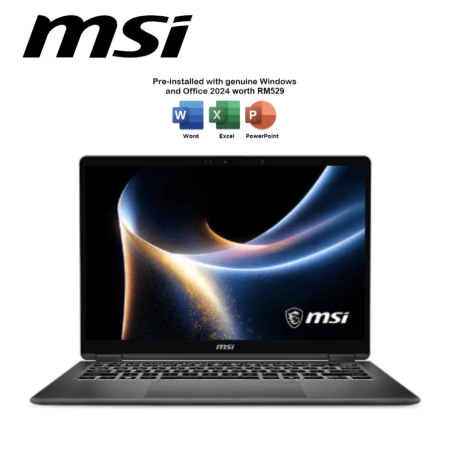 MSI Prestige 14 Flip AI+ D3MTG-243 14'' FHD+ OLED Laptop ( CU7 355, 32GB, 1TB SSD, Intel, W11, HS )