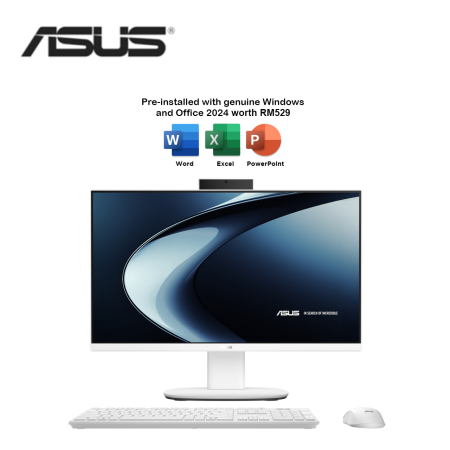 Asus AIO V440VA-KWPC085WS 23.8" FHD All-In-One Desktop PC White ( C5-210H, 8GB, 512GB SSD, Intel, W11, HS+M365 )