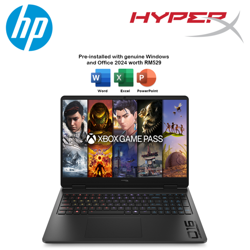 HP HyperX OMEN 16-am2194TX 16" 2.5K OLED 165Hz Gaming Laptop (CU9-275HX, 32GB, 1TB SSD, RTX5060 8GB, W11, HS+M365)