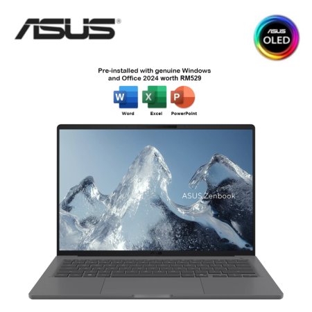 Asus Zenbook A14 UX3407Q-ASB555WSP/UX3407Q-ASB556WSP 14" WUXGA IPS Laptop (X1 26 100, 16GB, 512GB SSD, Qualcomm, W11, HS+M365)