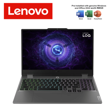 Lenovo LOQ 15IRX9 83DV01PKMJ 15.6'' FHD 144Hz Gaming Laptop ( i7-14650HX, 8GB, 512GB SSD, RTX4050 6GB, W11, HS+M365 )