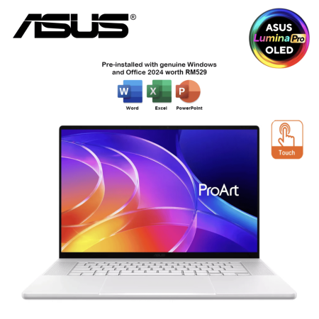 ASUS ProArt P16 H7607B-ASE121WS 16" UHD+ OLED Laptop (RTX Spark N1X, 48GB, 1TB, RTX6144, W11, HS+M365)