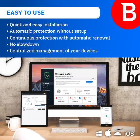 Bitdefender Total Security Individual 1/2 Years Subscription - 5 Devices